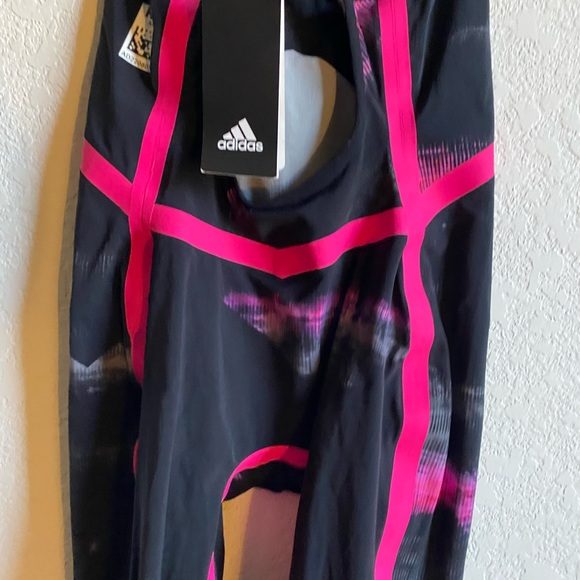 Adidas Adizero XVIII Breastroke Pro Swimwear 22” Black/Shock Pink Open Back $469 - Picture 10 of 14
